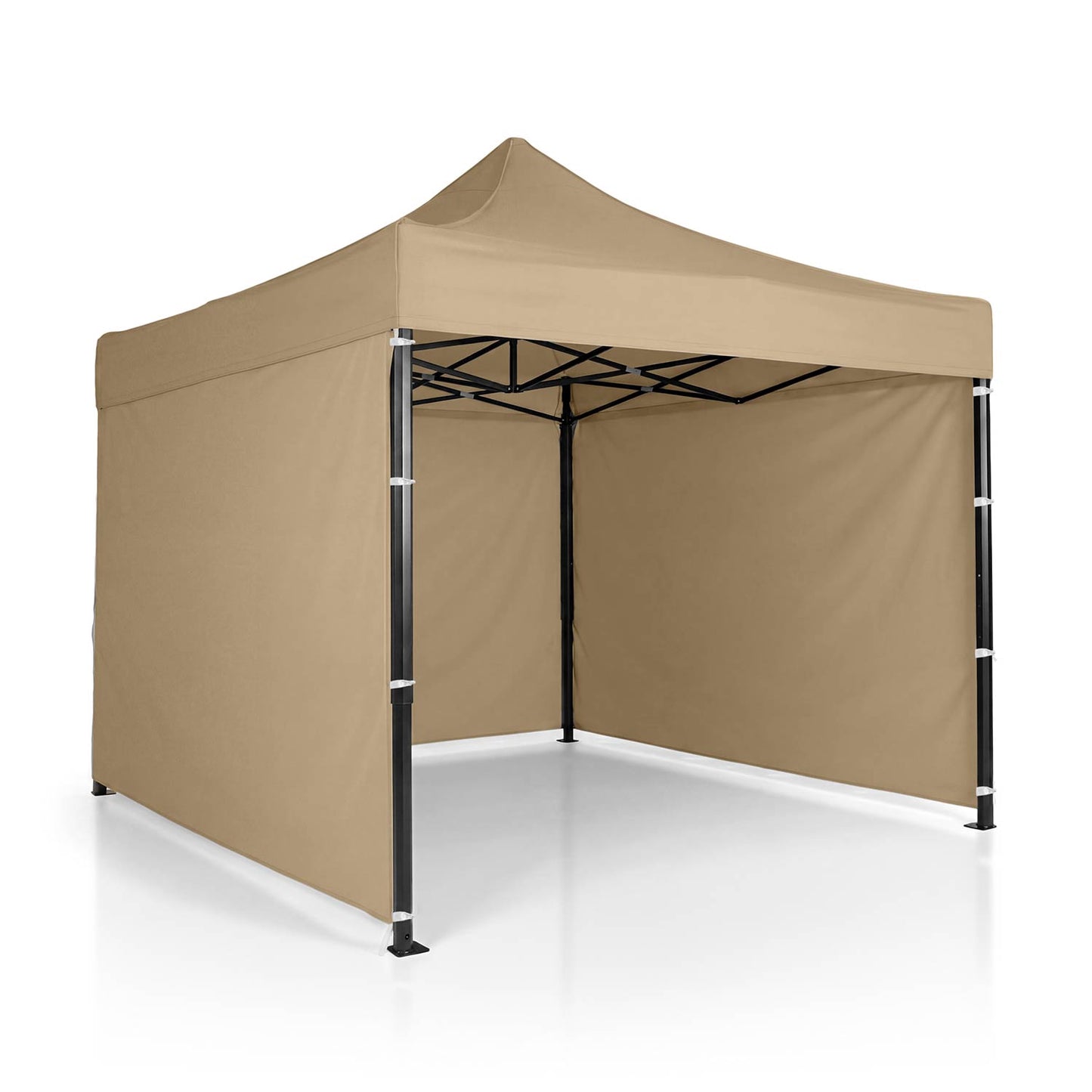 Garden Pavilion 3x3m Beige with 3 Walls, Waterproof