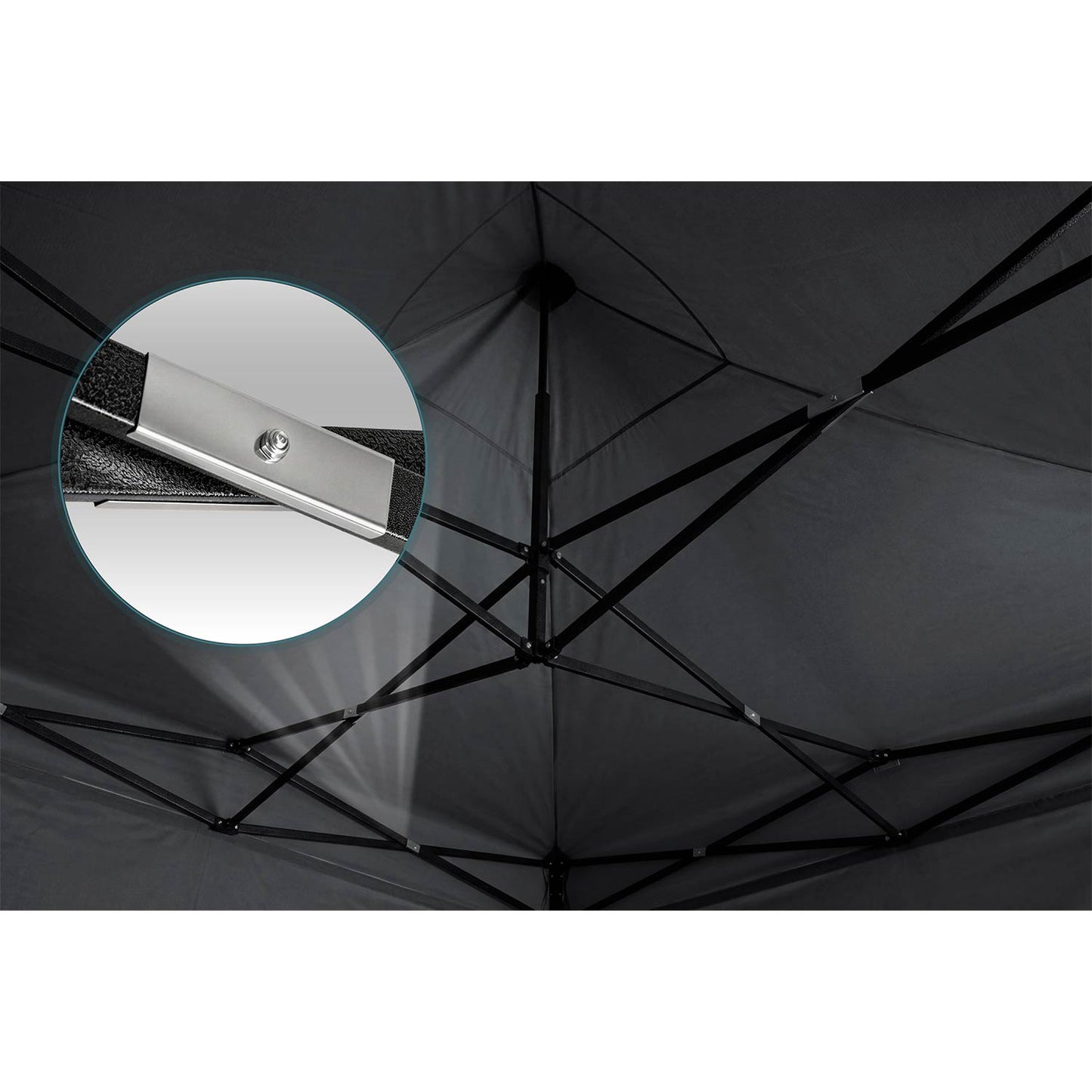 Garden Pavilion 3x6m, Black, 3 Walls, Waterproof