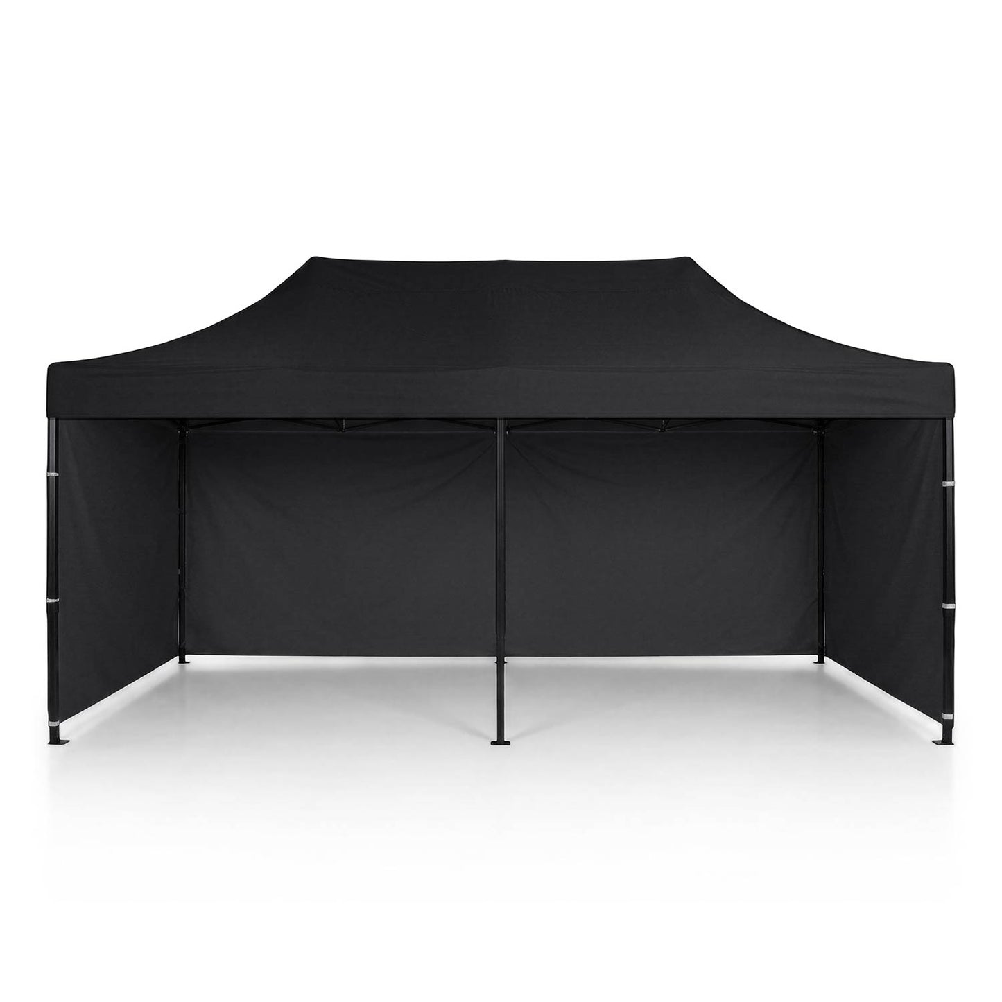 Garden Pavilion 3x6m, Black, 3 Walls, Waterproof