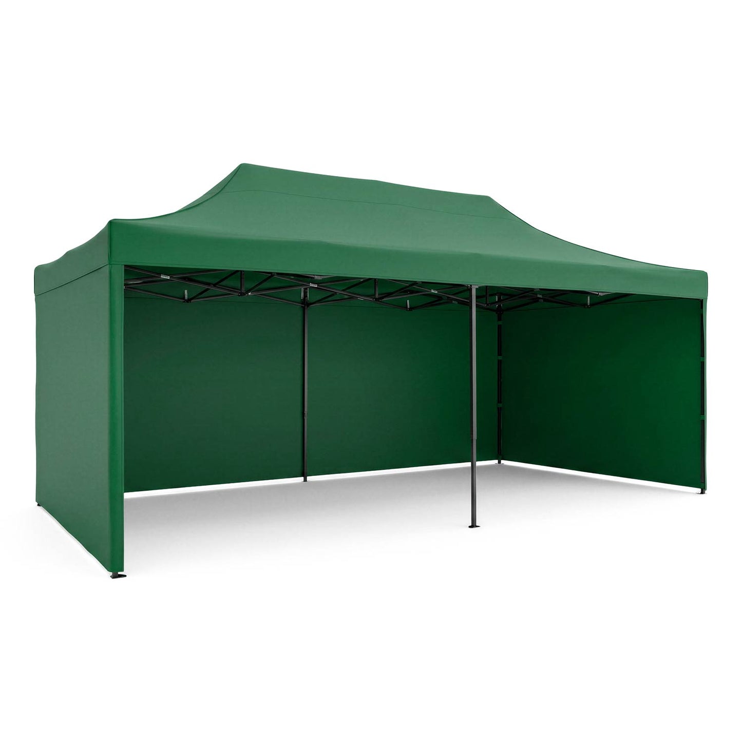 Garden Pavilion 3x6m Green with 3 Walls, Waterproof