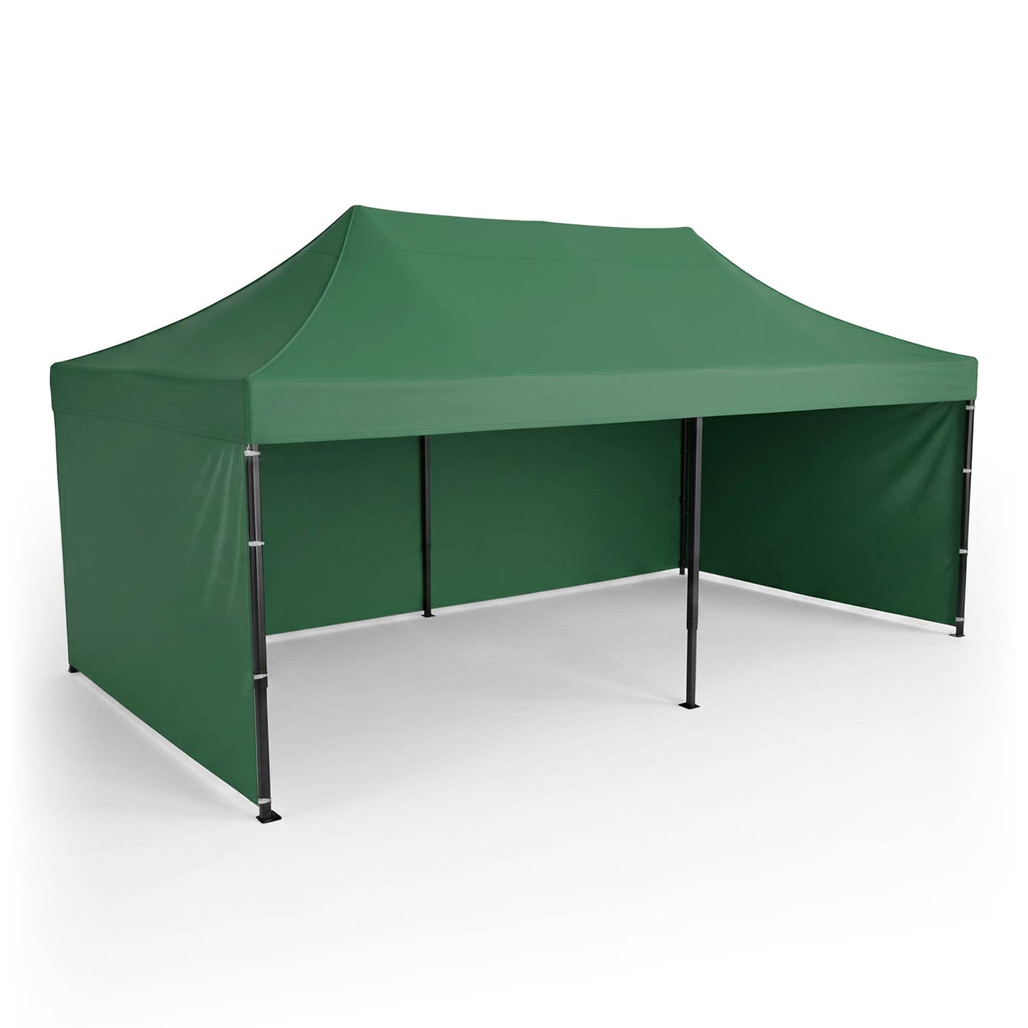 Garden Pavilion 3x6m Green with 3 Walls, Waterproof