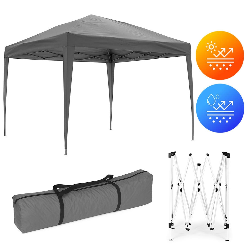 Garden Pavilion Tent 3x3 m Pop-Up Canopy for Garden or Terrace MultiGarden