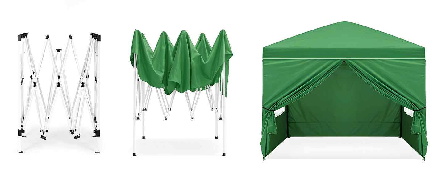 Garden Pavilion Tent 3x3 m Pop-Up with 4 Sidewalls MultiGarden