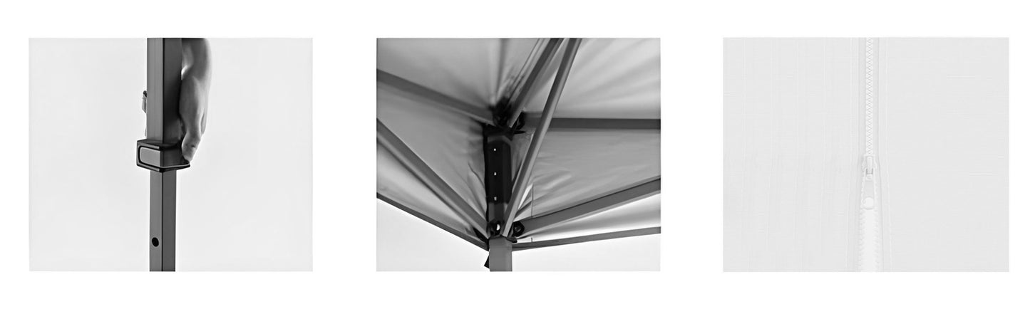 Garden Pavilion Tent 3x3 m Pop-Up with 4 Sidewalls MultiGarden