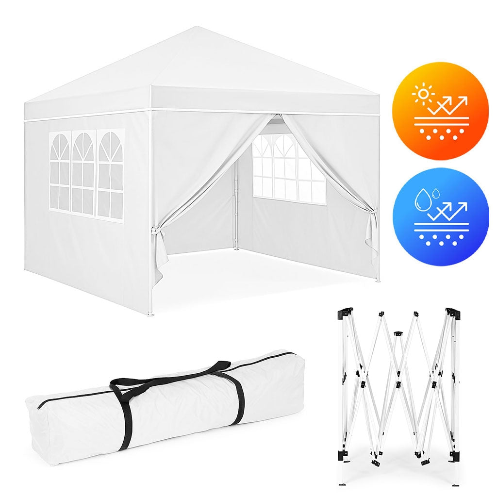 Garden Pavilion Tent 3x3 m Pop-Up with 4 Sidewalls MultiGarden