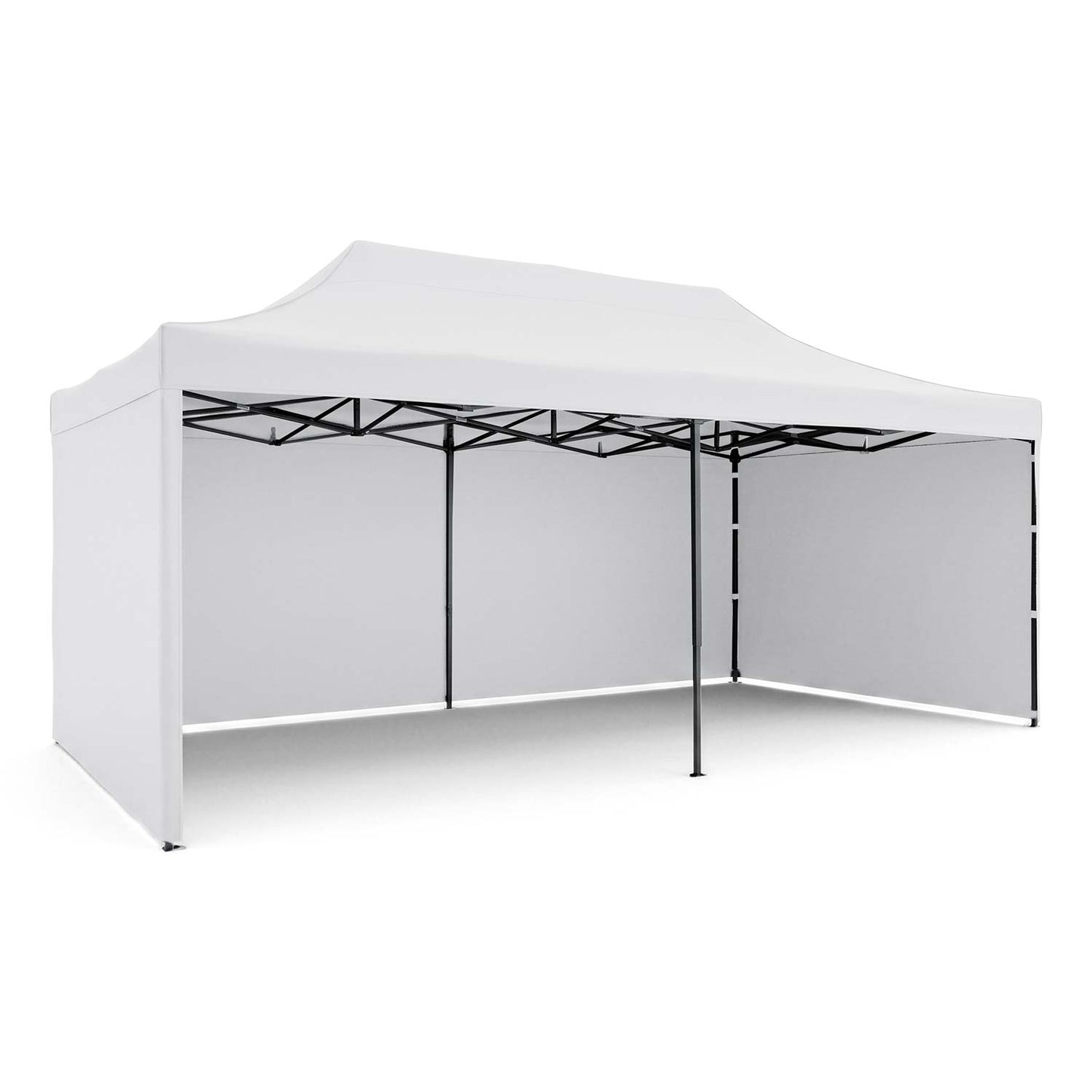 Garden Pavilion Tent 3x6m, White, 3 Walls, Waterproof