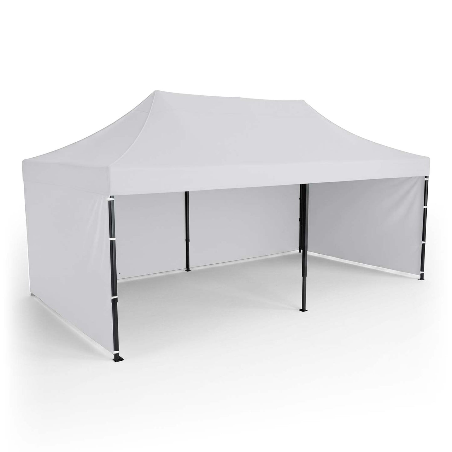 Garden Pavilion Tent 3x6m, White, 3 Walls, Waterproof