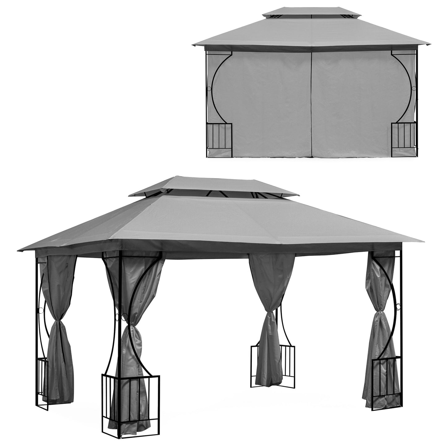 Garden Pavilion Tent Gazebo 3x4 m with Full Sidewalls MultiGarden