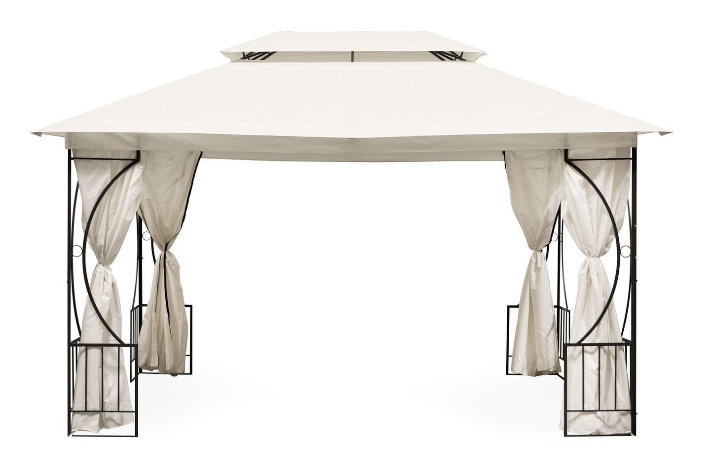 Garden Pavilion Tent Gazebo 3x4 m with Sidewalls Beige MultiGarden