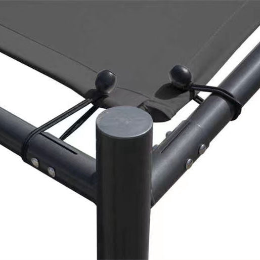 Garden Pergola 3x3m, Steel Frame, Grey Canopy