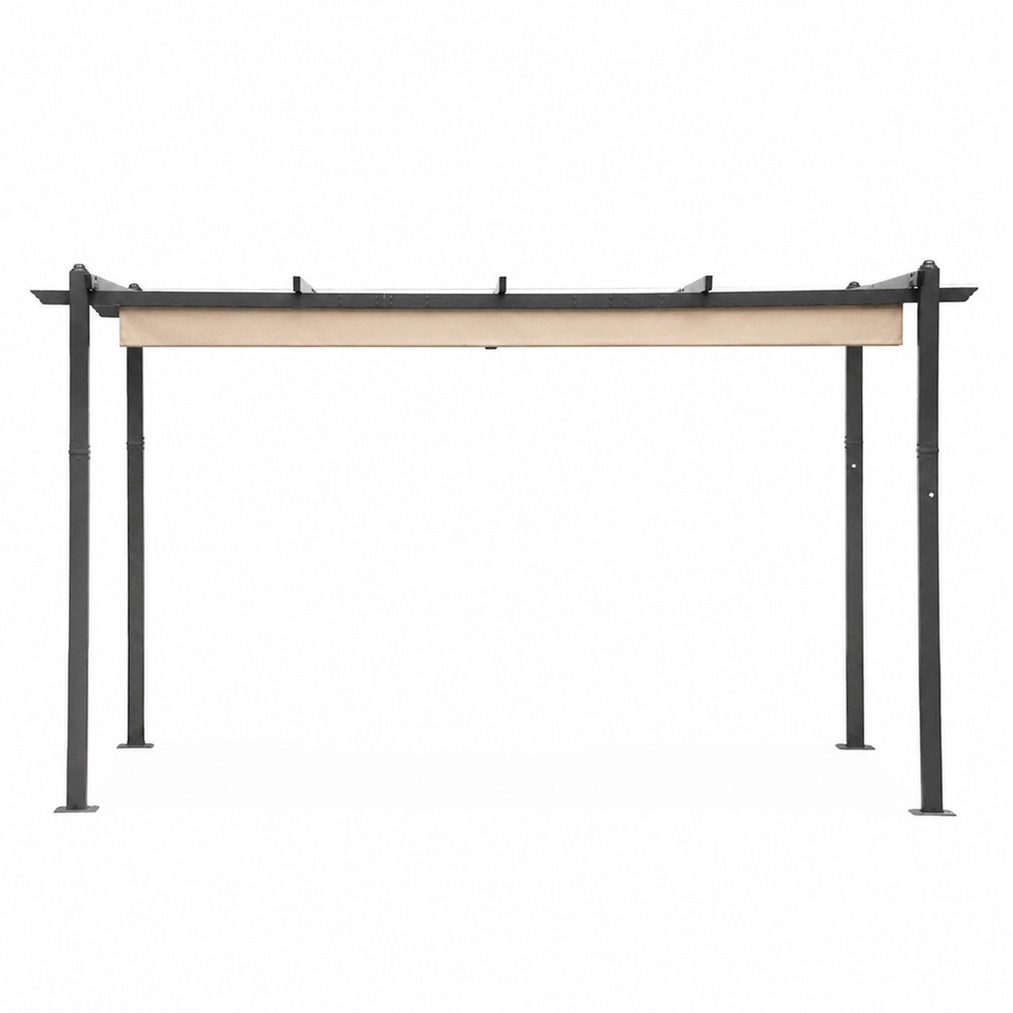 Garden Pergola 3x4m, Steel Frame, Beige Canopy