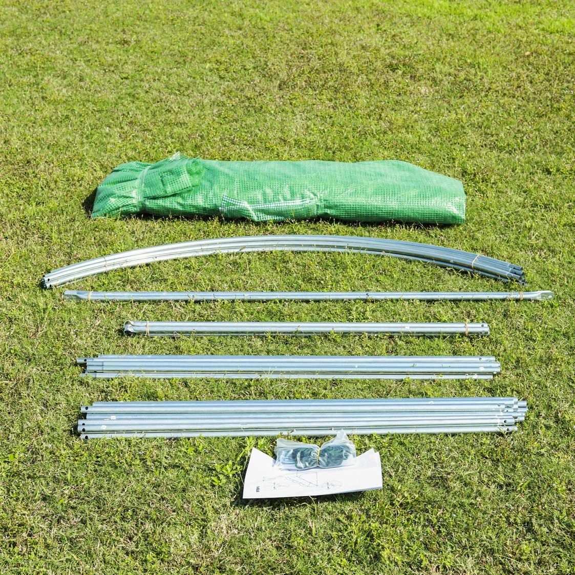 Garden Polytunnel 3x2x2m, Metal Frame, UV-Resistant Cover