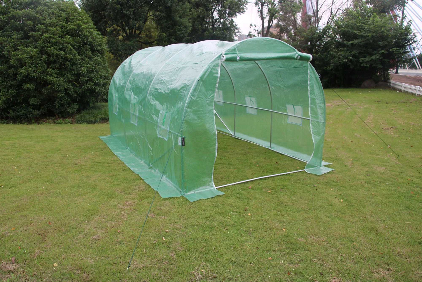 Garden Polytunnel Greenhouse, 10 m², Metal Frame, UV Cover