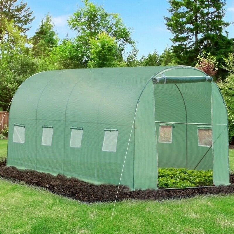 Garden Polytunnel Greenhouse 18m² with UV Cover