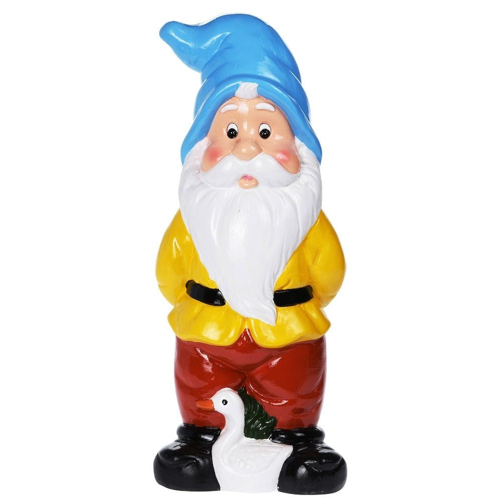 Garden Santa in Ceramic with Blue Hat for Outdoors