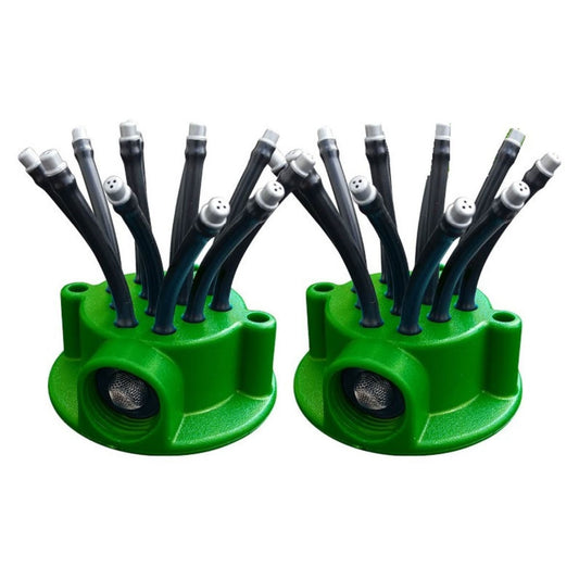 Garden Sprinkler Set with 12 Adjustable Heads, 35m² Coverage
