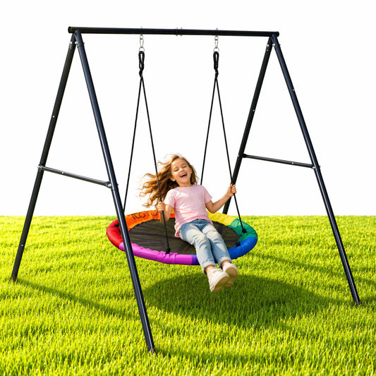 Garden Stork Nest Swing, 100 cm, Steel Frame