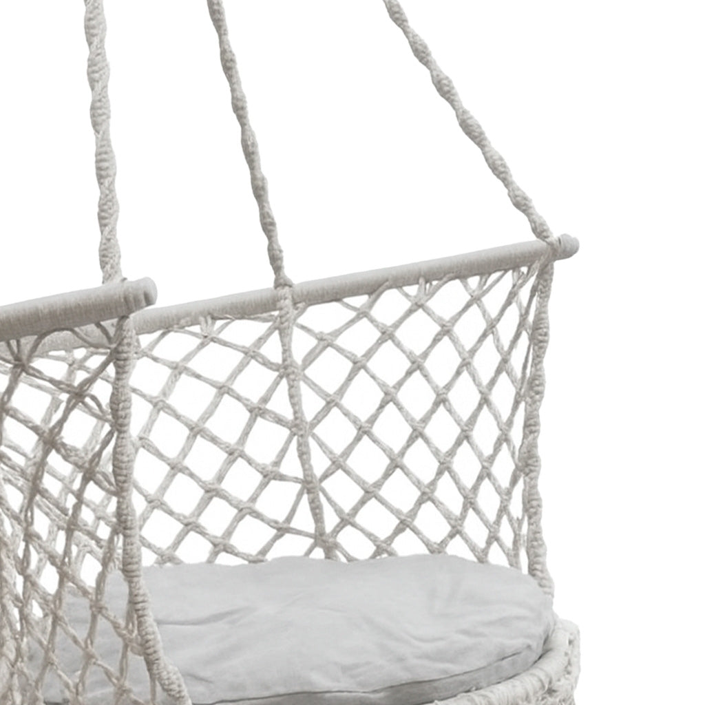 Garden Swing with Backrest, Grey, 80 cm, 150 kg Capacity
