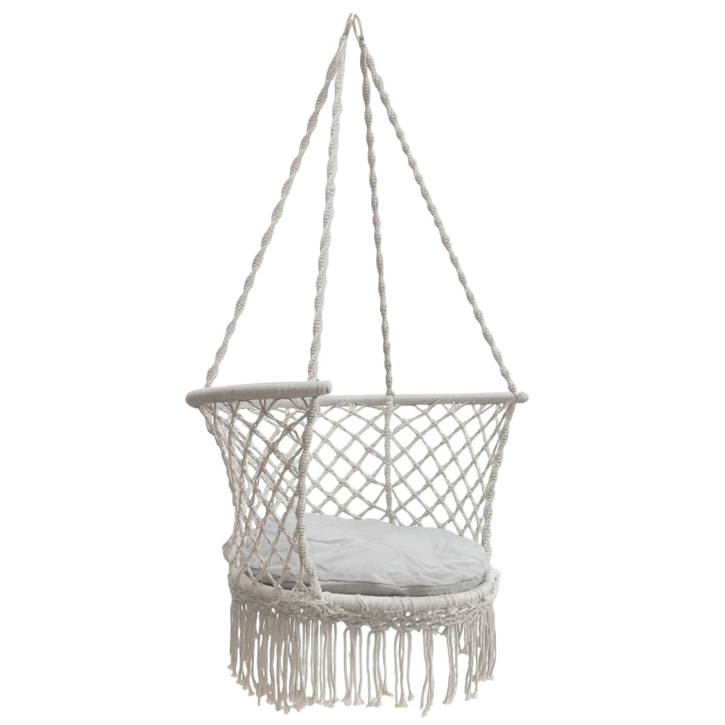 Garden Swing with Backrest, Grey, 80 cm, 150 kg Capacity