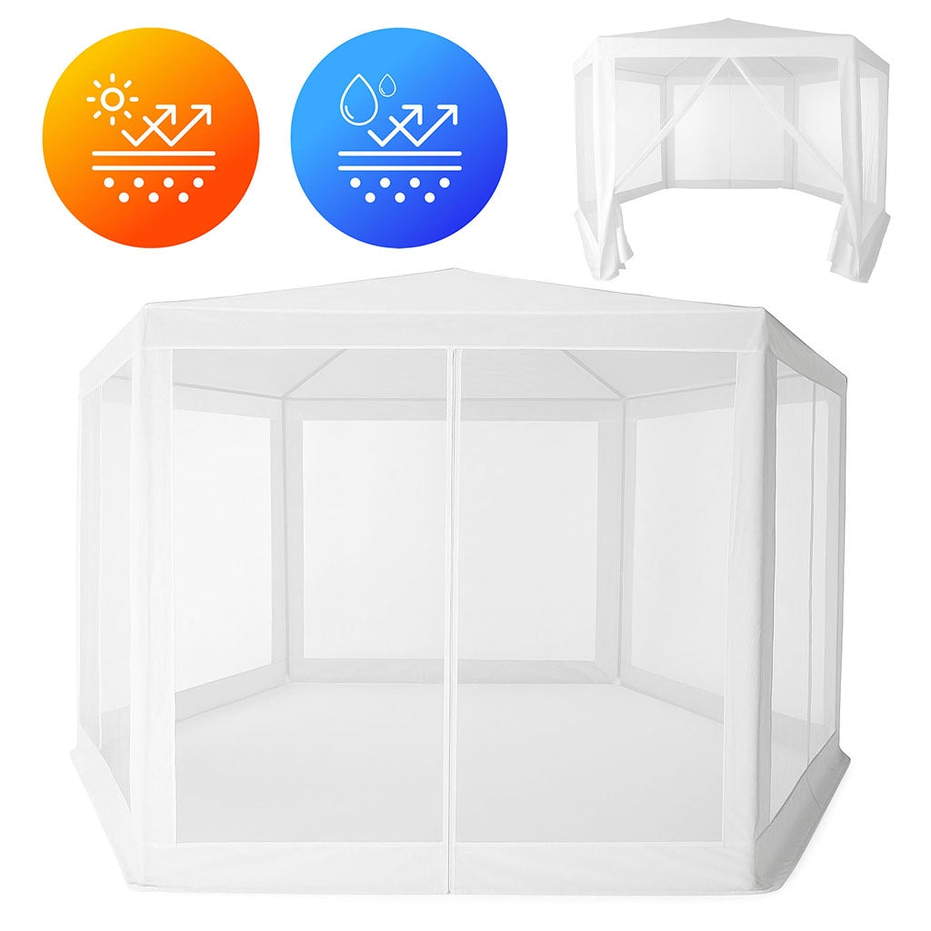 Garden Trade Pavilion Tent 2x2x2 m with Mosquito Net White MultiGarden