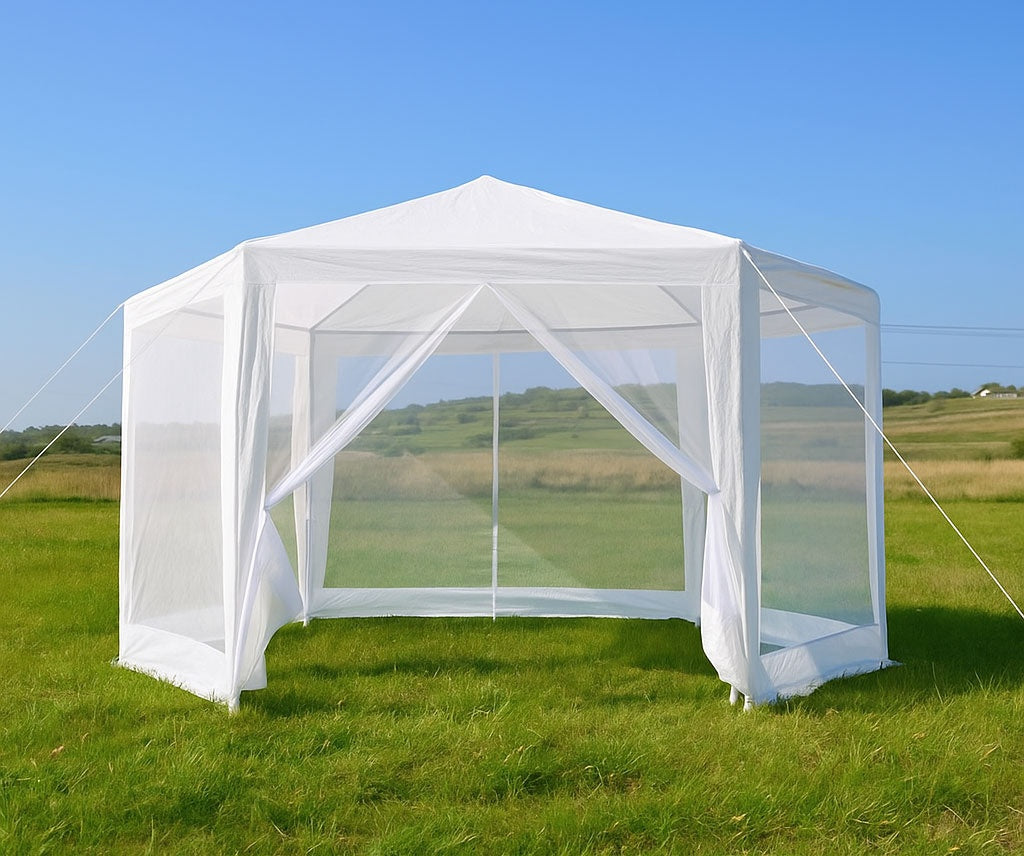Garden Trade Pavilion Tent 2x2x2 m with Mosquito Net White MultiGarden
