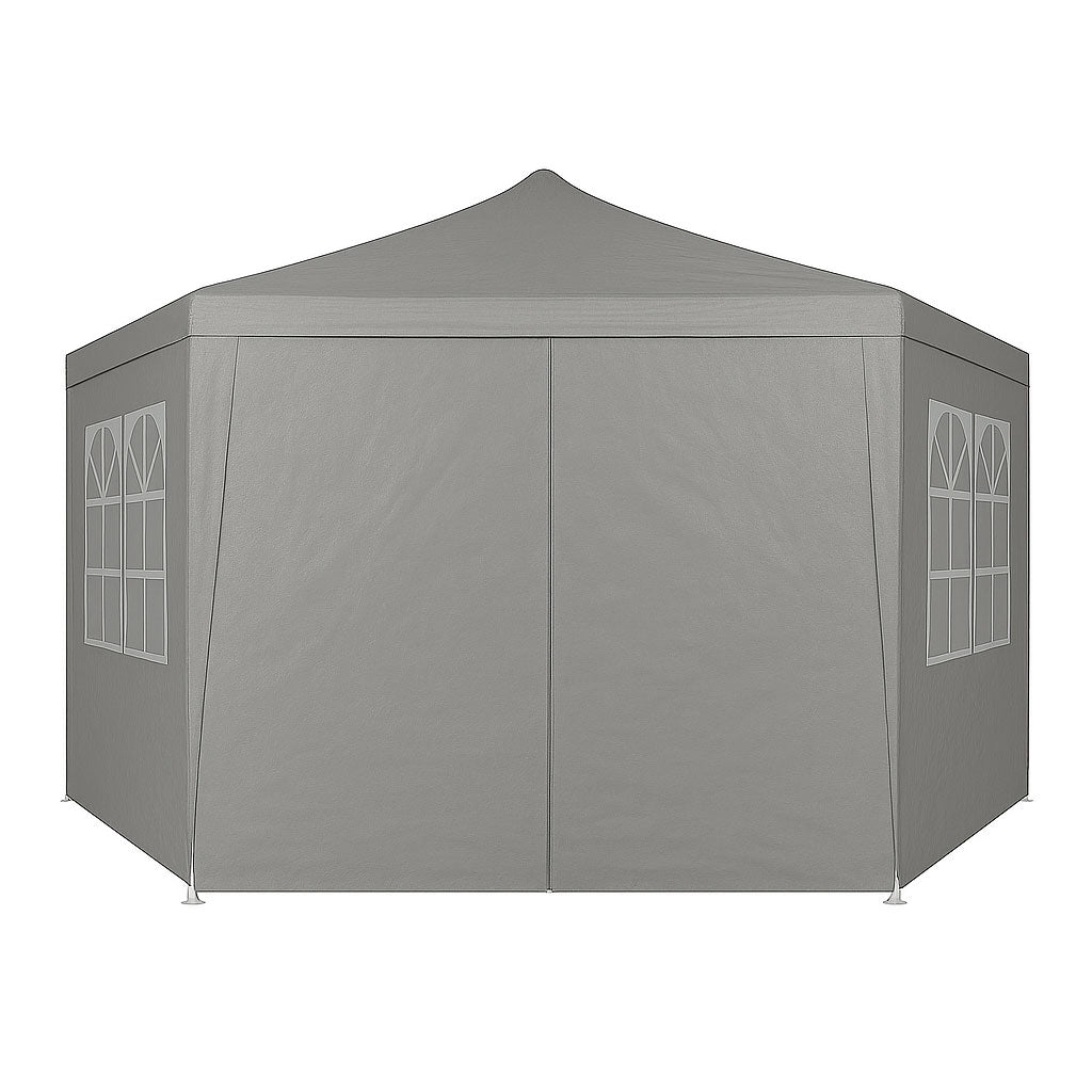 Garden Trade Pavilion Tent 2x2x2 m with Windows Grey MultiGarden