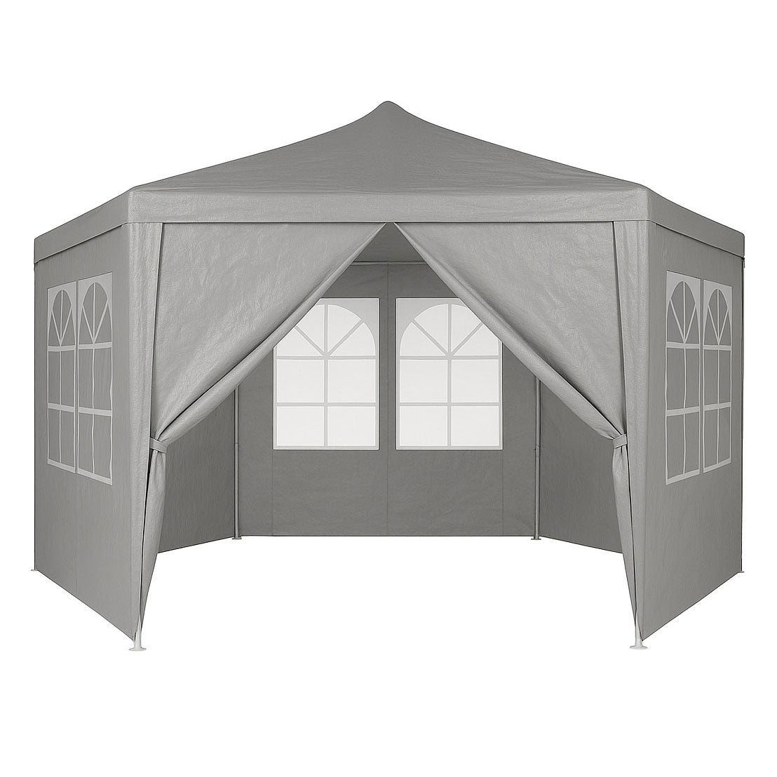 Garden Trade Pavilion Tent 2x2x2 m with Windows Grey MultiGarden