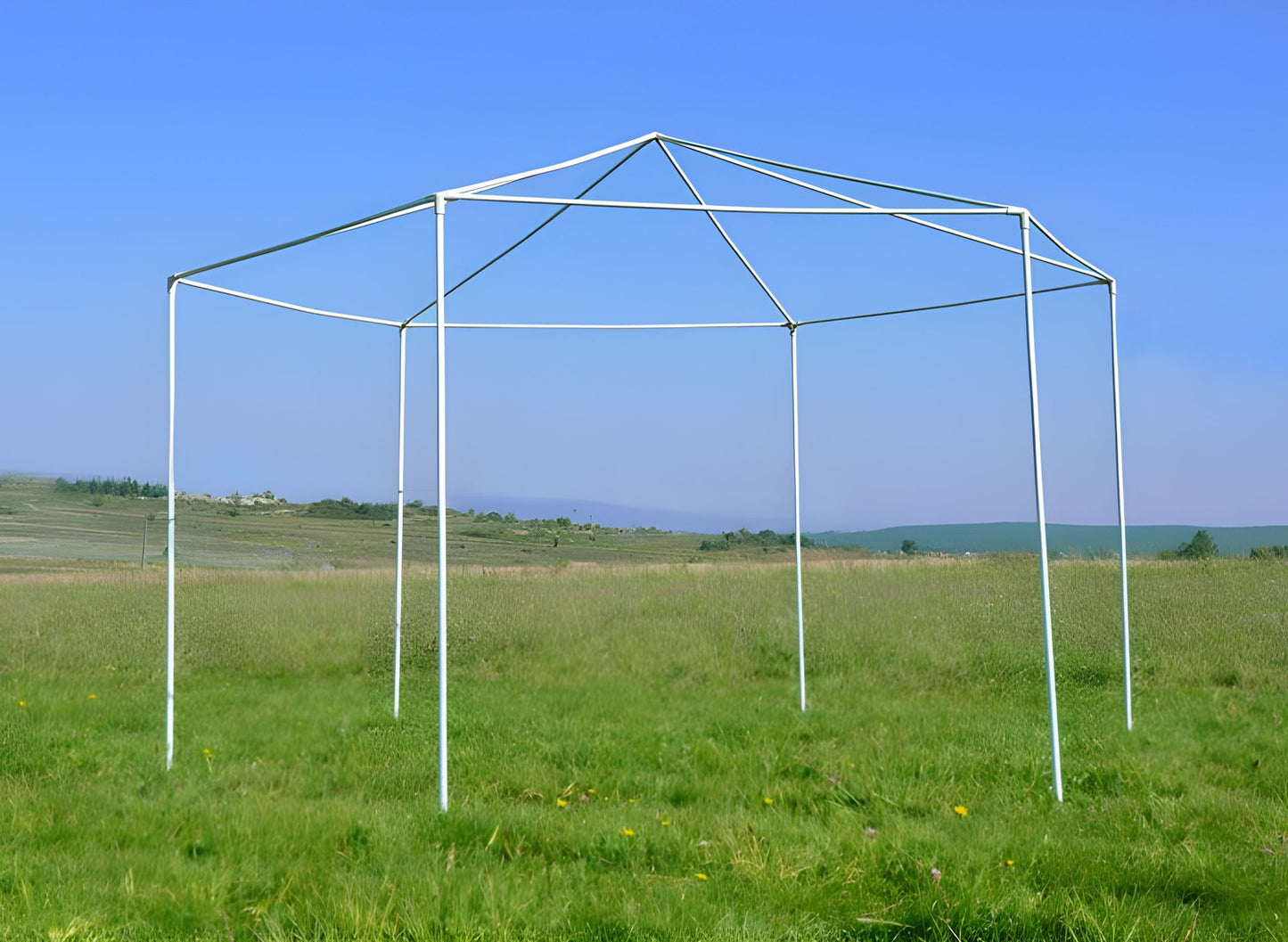 Garden Trade Pavilion Tent 2x2x2 m with Windows White MultiGarden