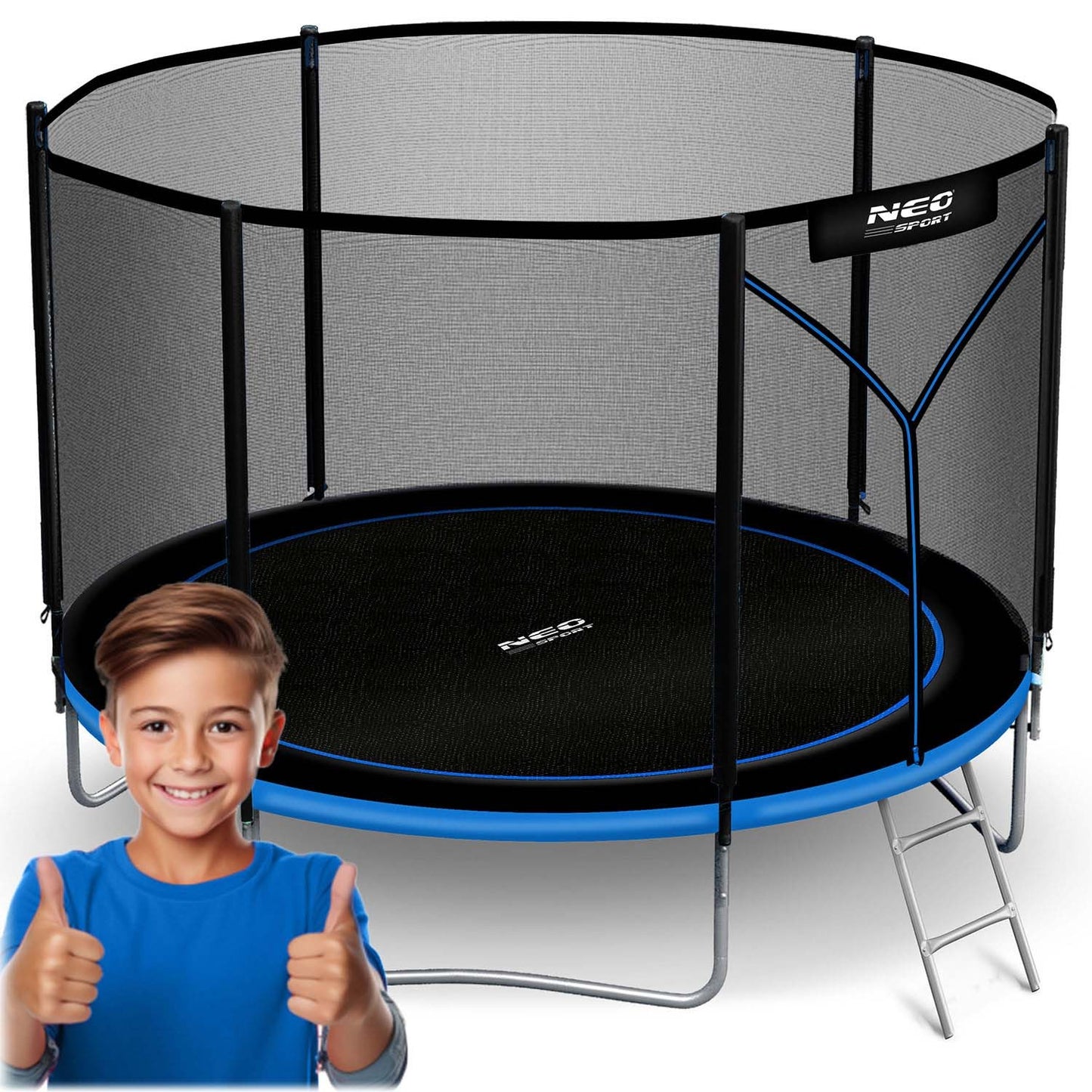 Garden Trampoline 8ft/252cm with Outdoor Net and Ladder Neo-Sport