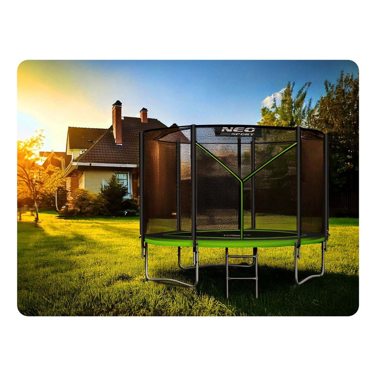 Garden Trampoline 8ft/252cm with Outdoor Net and Ladder Neo-Sport