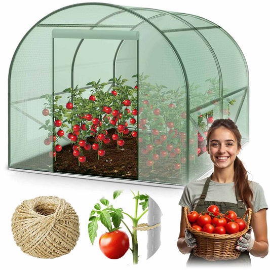 Garden Tunnel Greenhouse 2x2m with 4 Windows