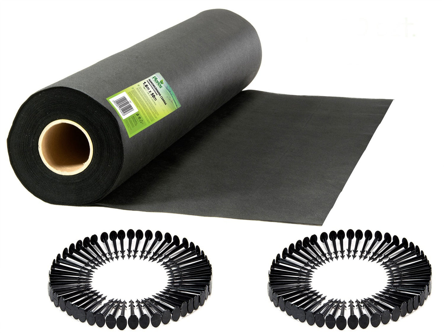 Garden agrotextile 1.6 m x 50 m + 100 Plonos pegs