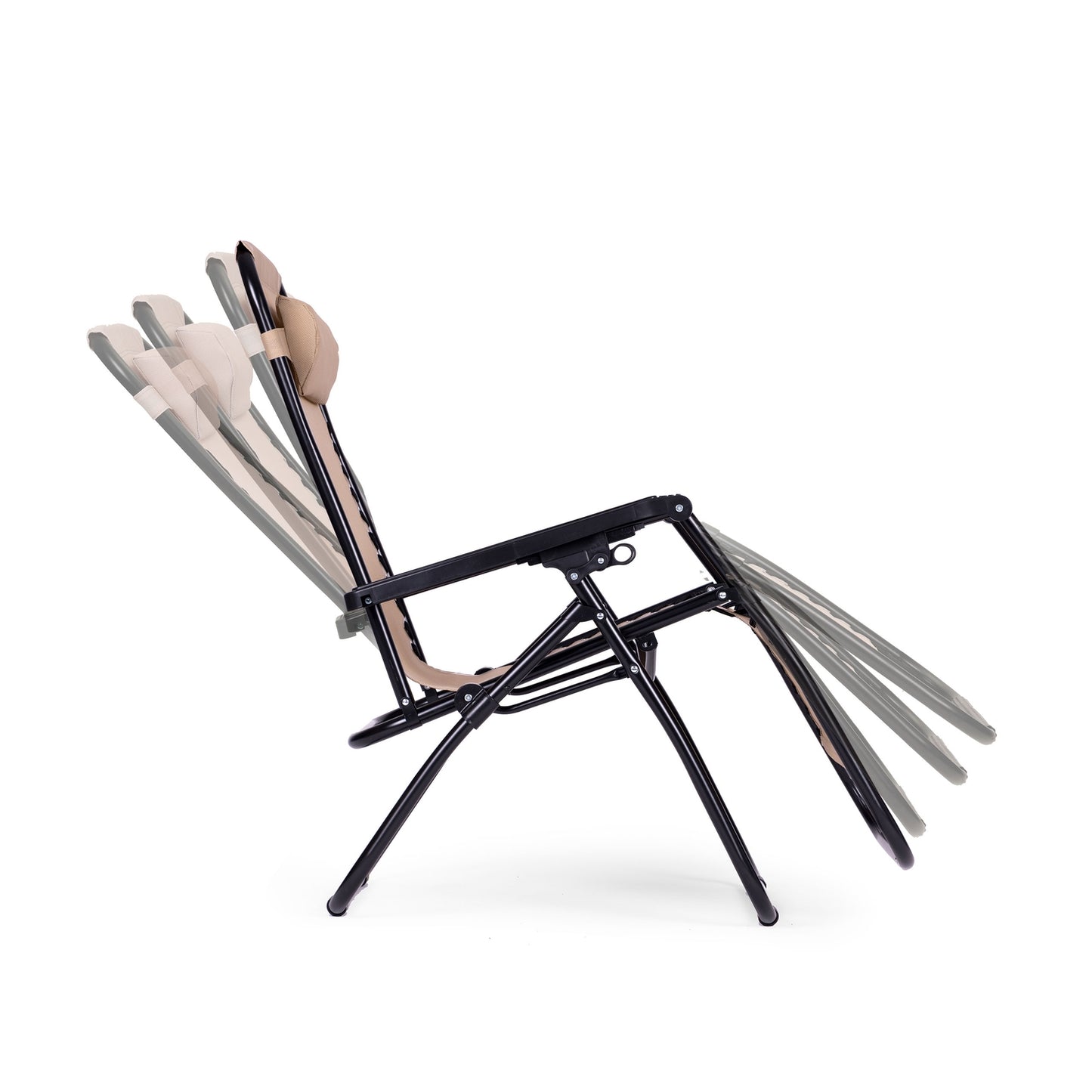 Garden armchair with adjustable backrest - beige ZERO GRAVITY ModernHome