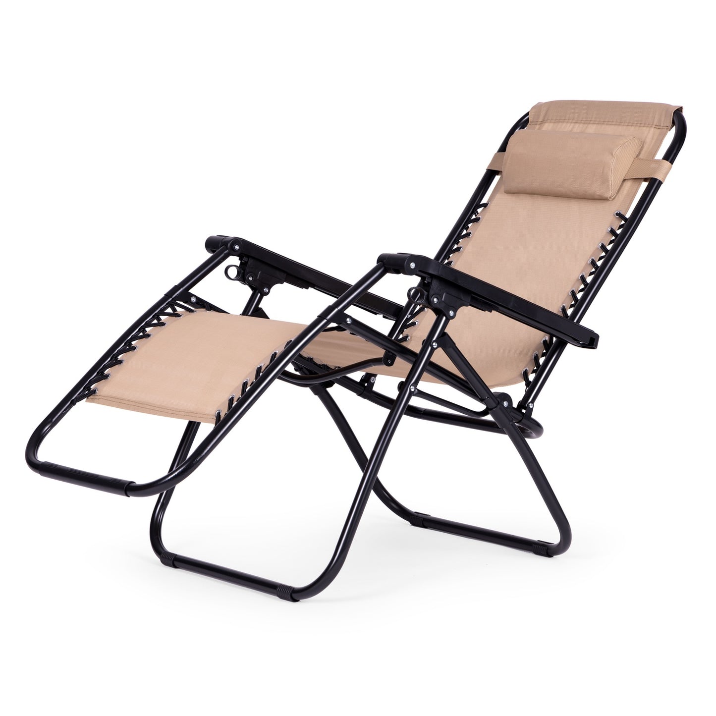 Garden armchair with adjustable backrest - beige ZERO GRAVITY ModernHome