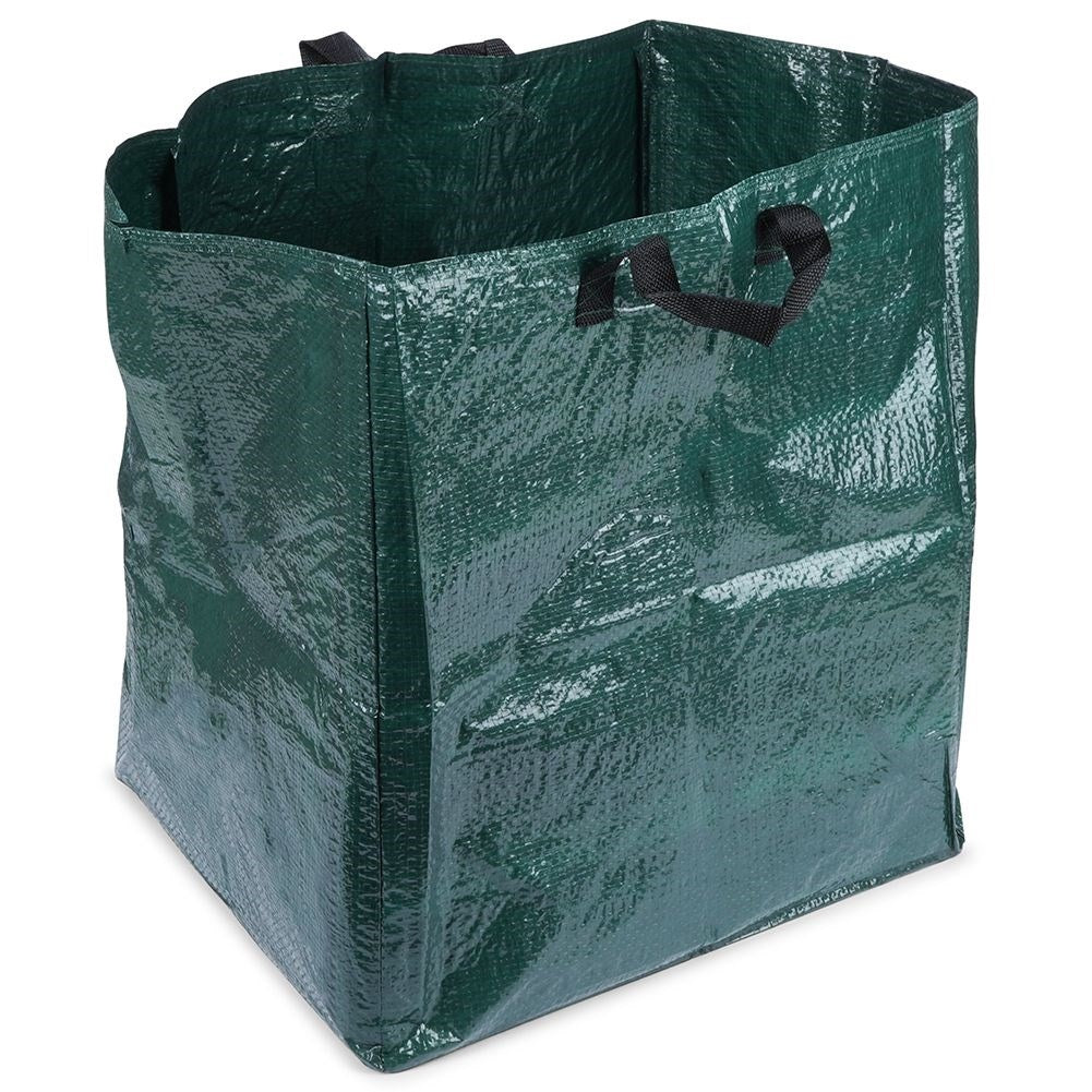 Garden bag for leaves and grass with comfortable handles