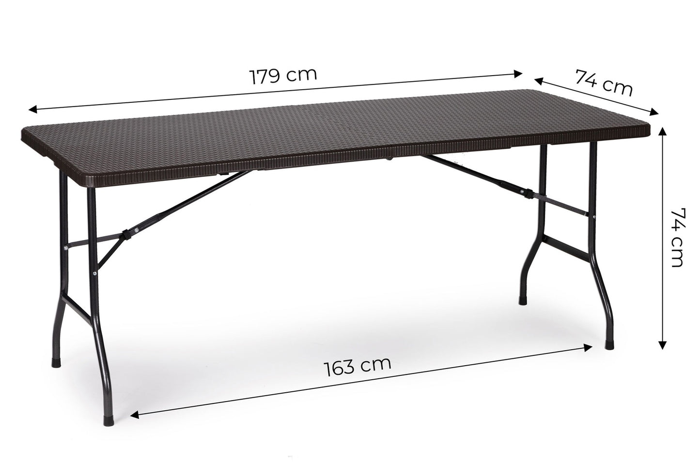 Garden banquet catering table folding 180cm rattan