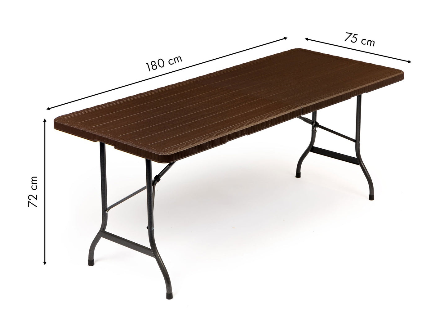 Garden banquet table folding 180 brown