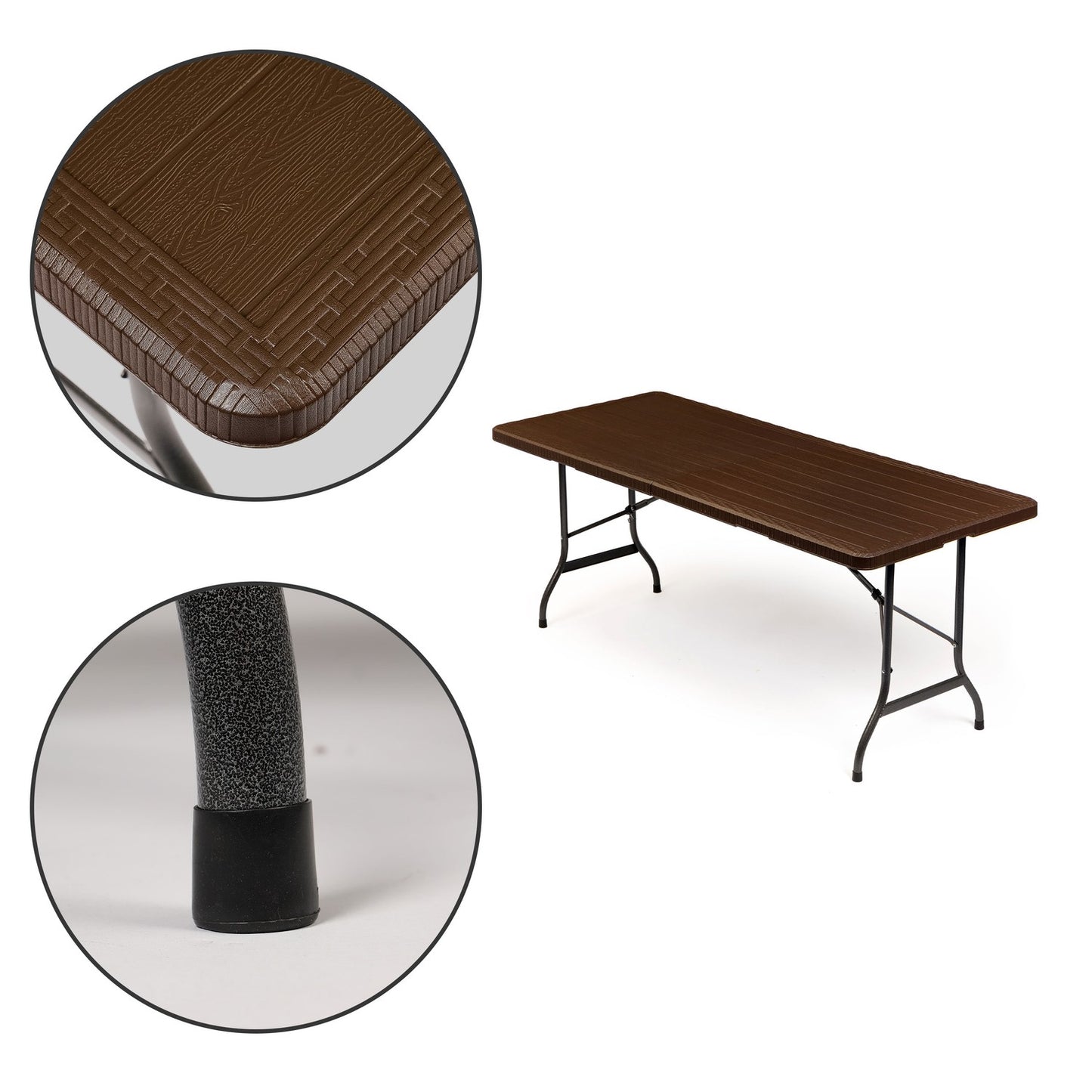 Garden banquet table folding 180 brown