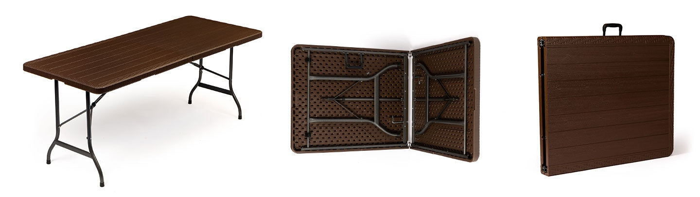 Garden banquet table folding 180 brown