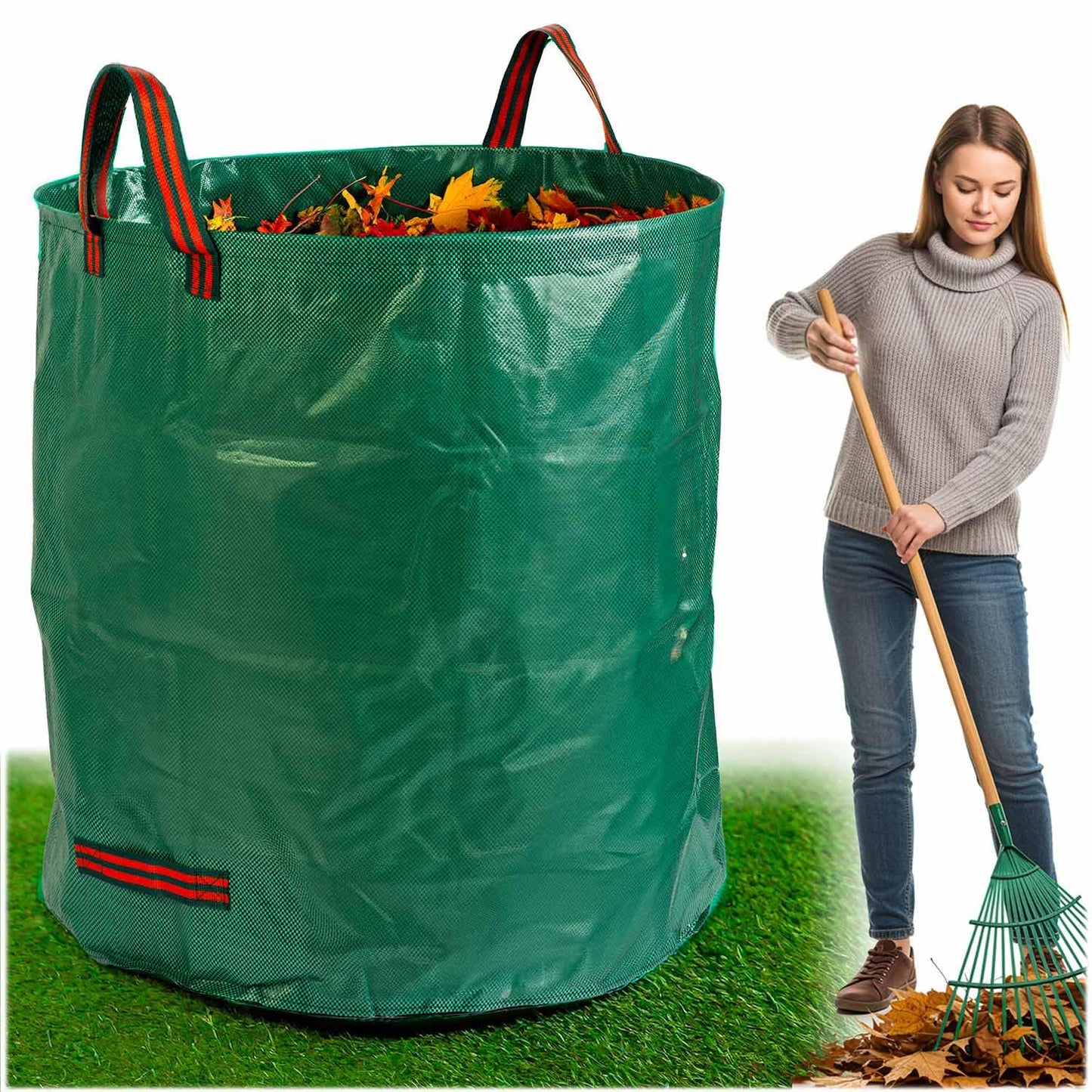 Garden basket for leaves 272 l Plonos PL-524 green