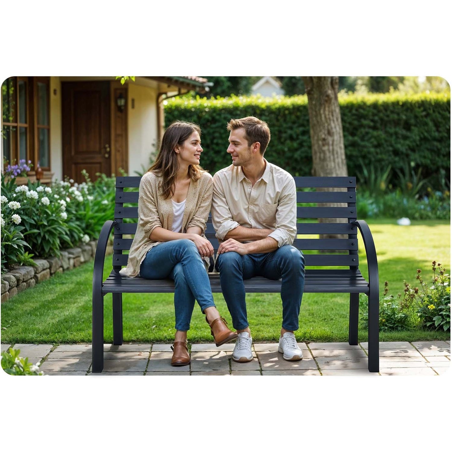 Garden bench with backrest 117.5 x 83 x 57 cm Sofotel Luca