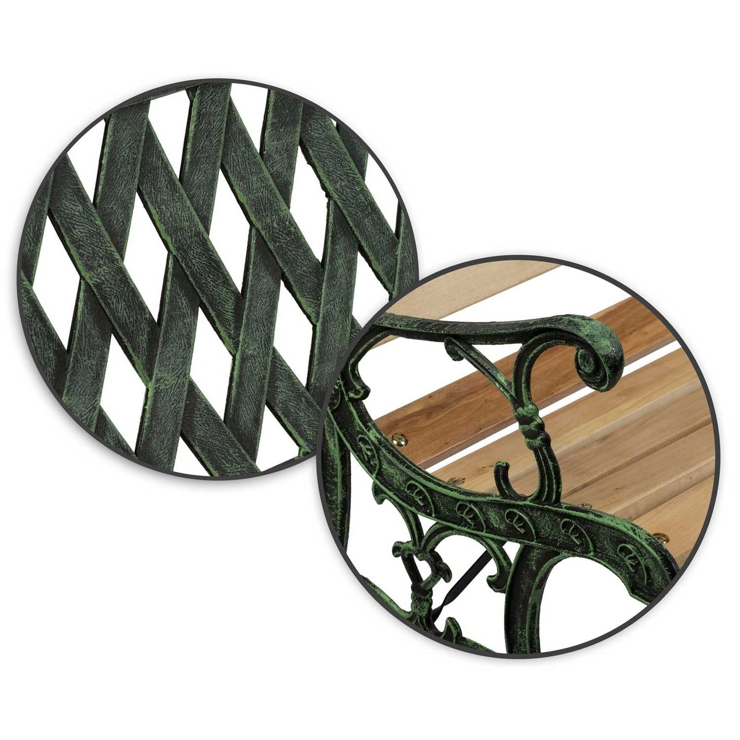 Garden bench with backrest 124 x 74 x 43 cm Sofotel Fusio