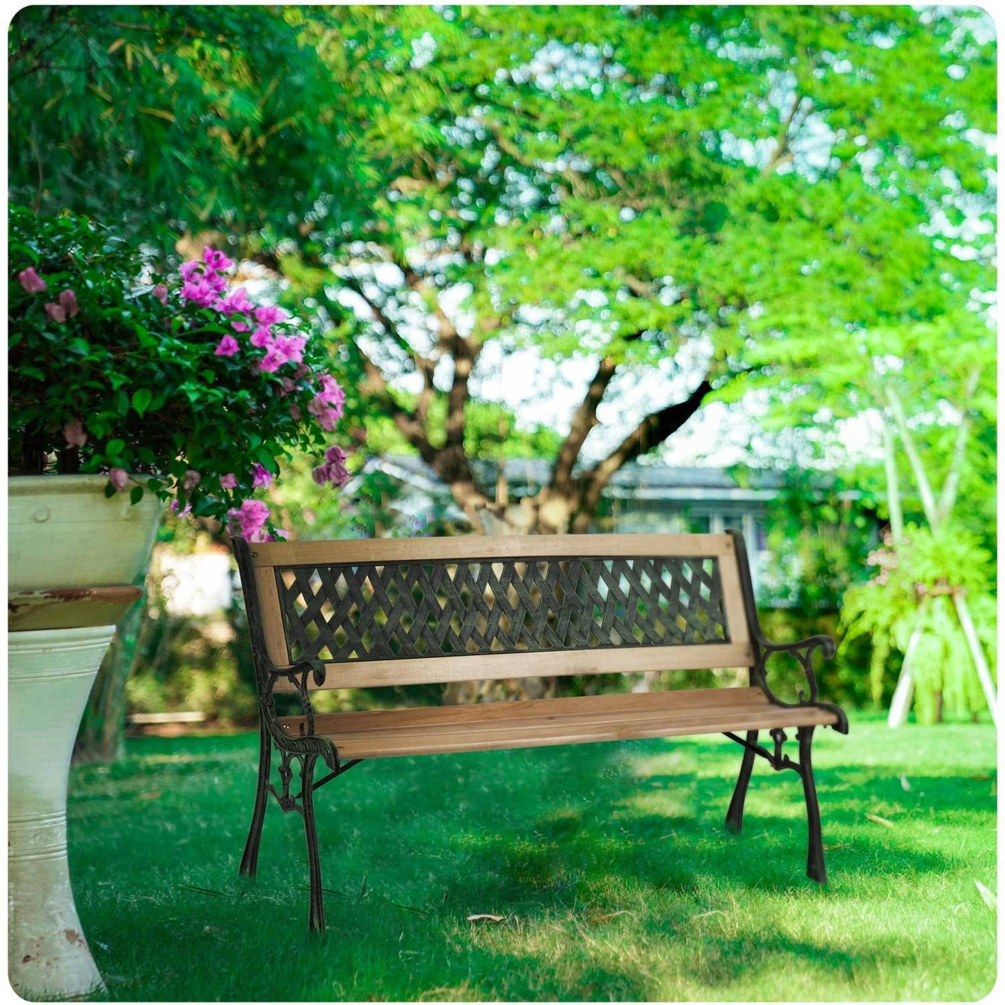 Garden bench with backrest 124 x 74 x 43 cm Sofotel Fusio