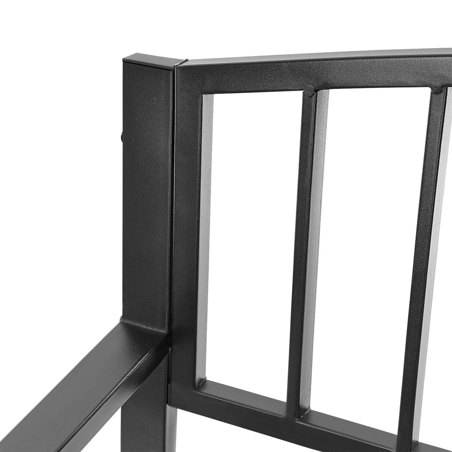 Garden bench with backrest, park bench for terrace and balcony, metal construction