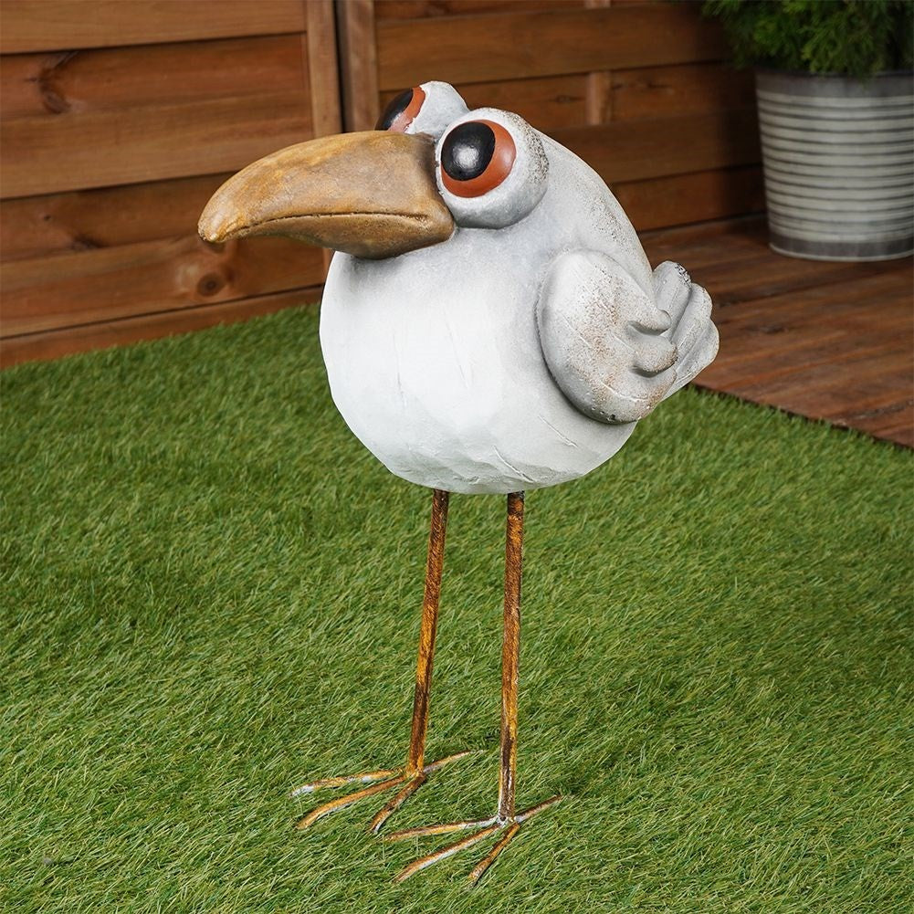Garden bird in cement - 47 cm high