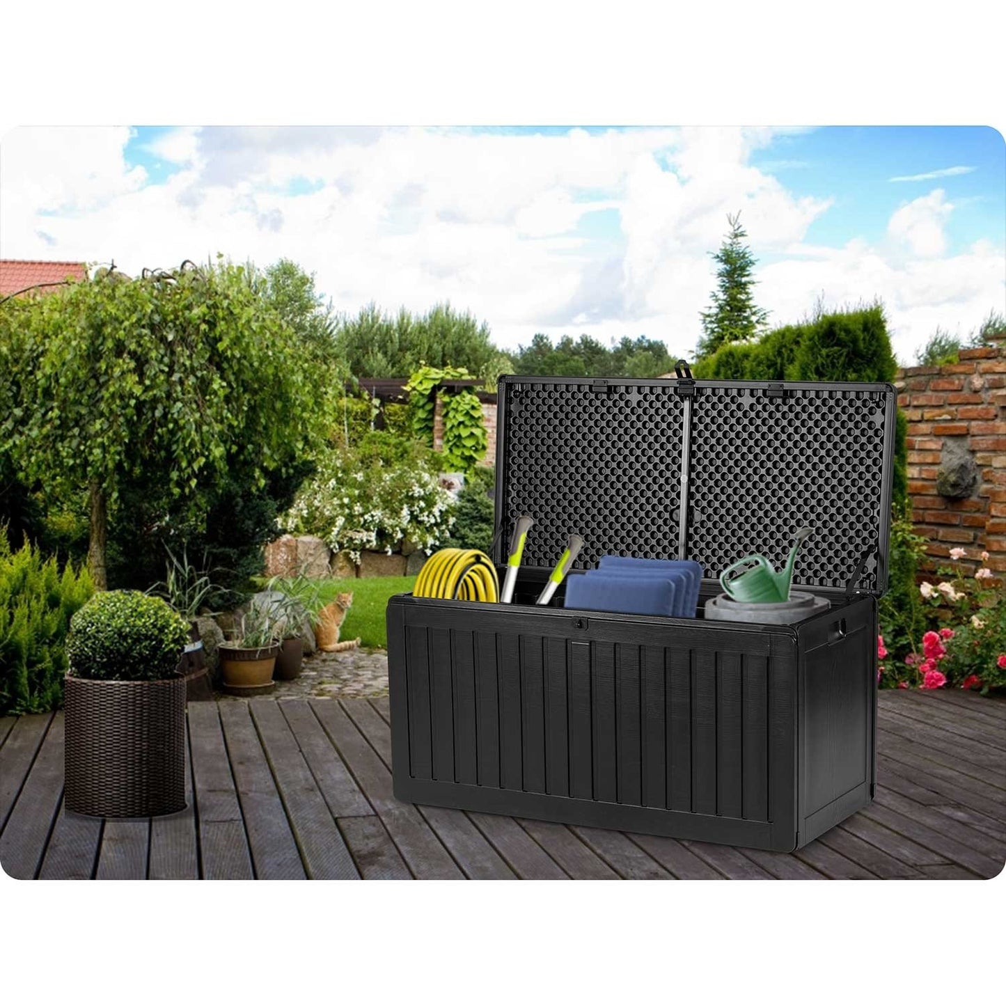 Garden box 109 x 51 x 55 cm 270 liters black