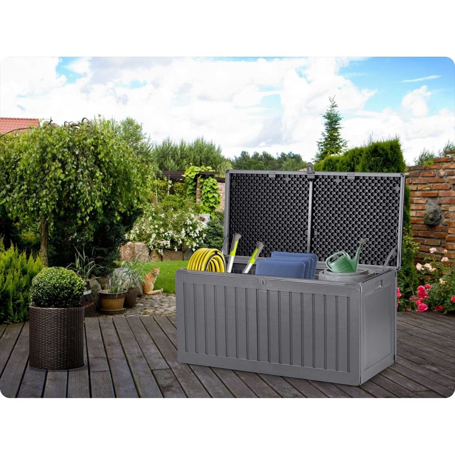 Garden box 109 x 51 x 55 cm, 270 litres, grey