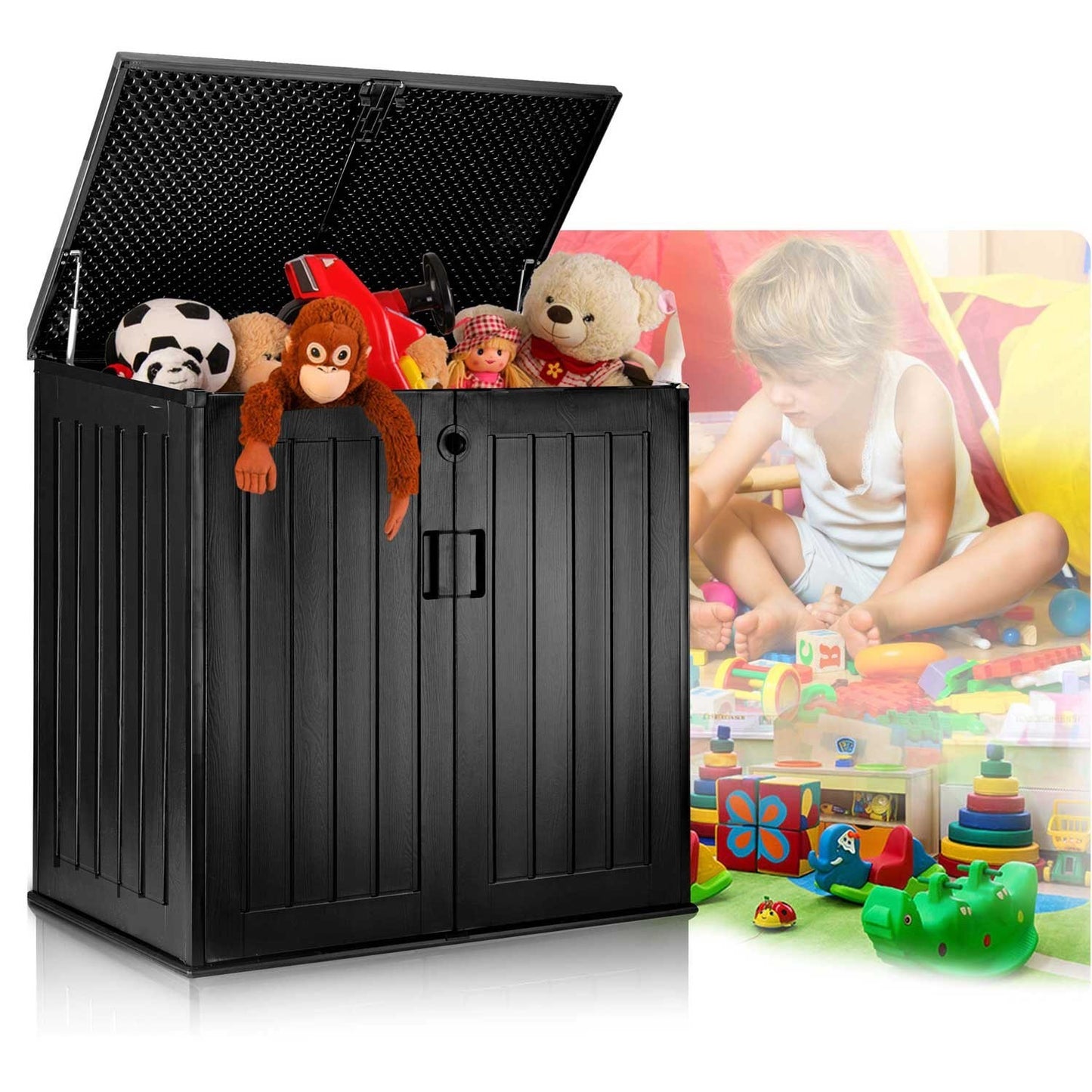 Garden box 116 x 112.5 x 71 cm 775 liters black
