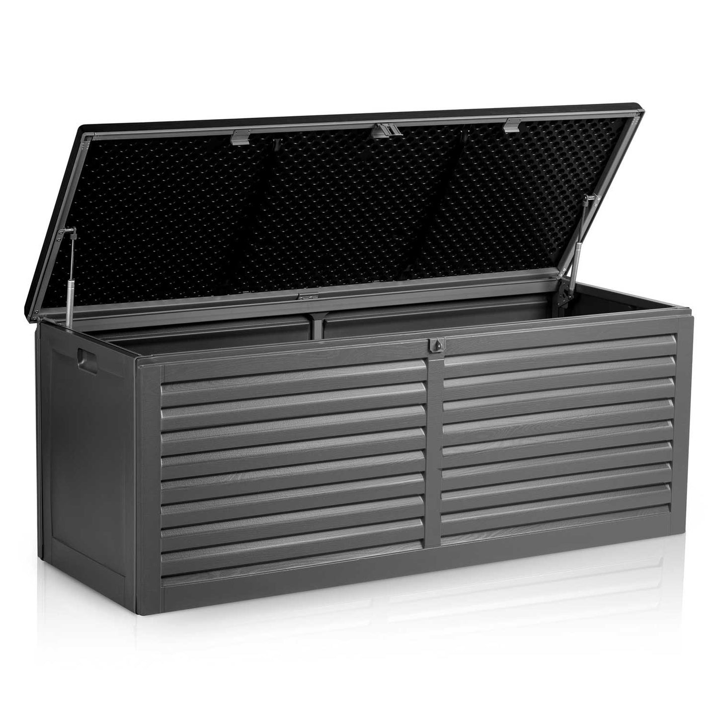 Garden box 143 x 57 x 53.5 cm, 390 litres, black-grey