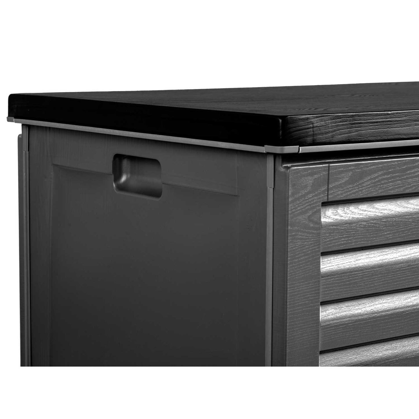 Garden box 143 x 57 x 53.5 cm, 390 litres, black-grey
